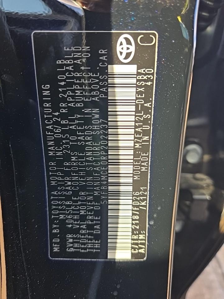 2024 Toyota Corolla Nightshade Edition FWD