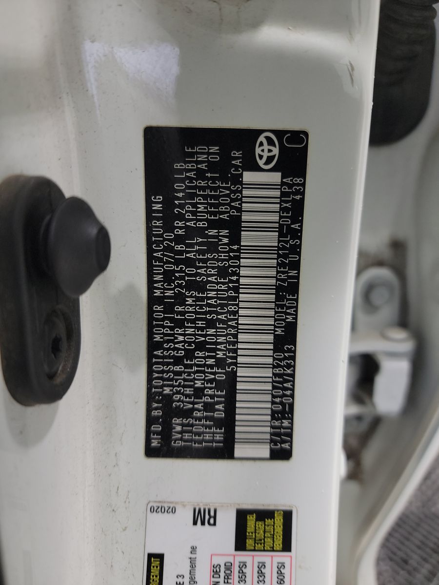 2020 Toyota Corolla LE FWD