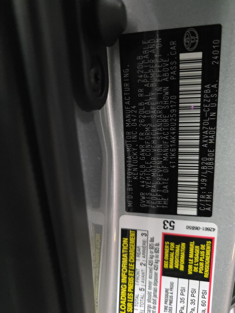 2024 Toyota Camry XSE FWD