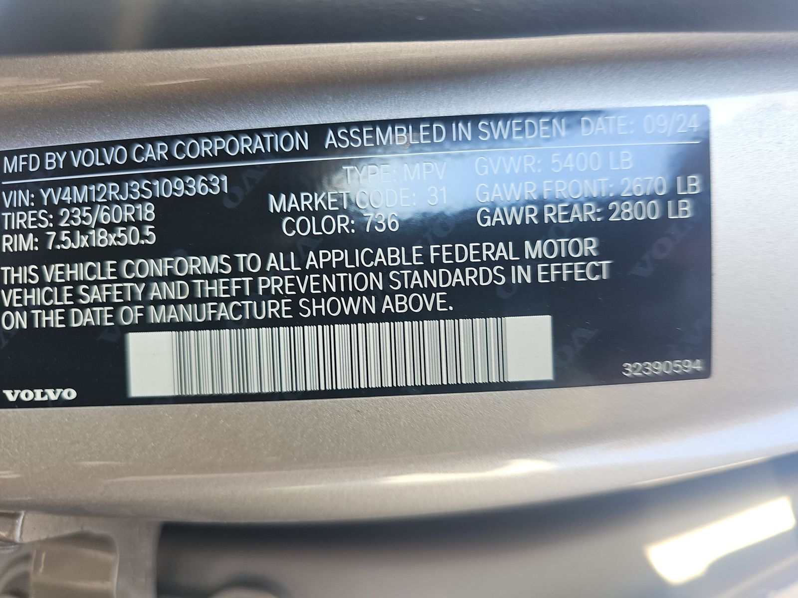 2025 Volvo XC60 B5 Core AWD