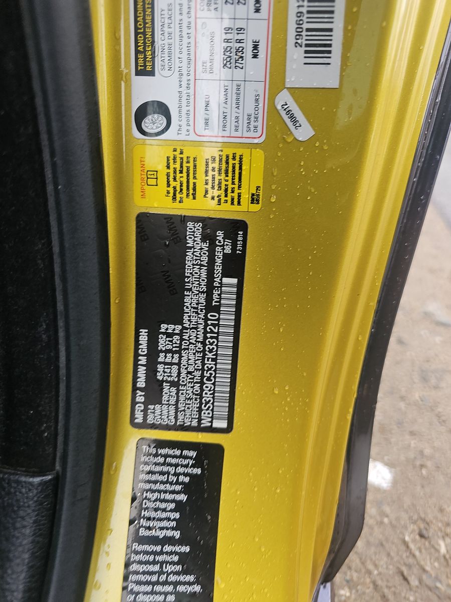 2015 BMW M4 Base RWD