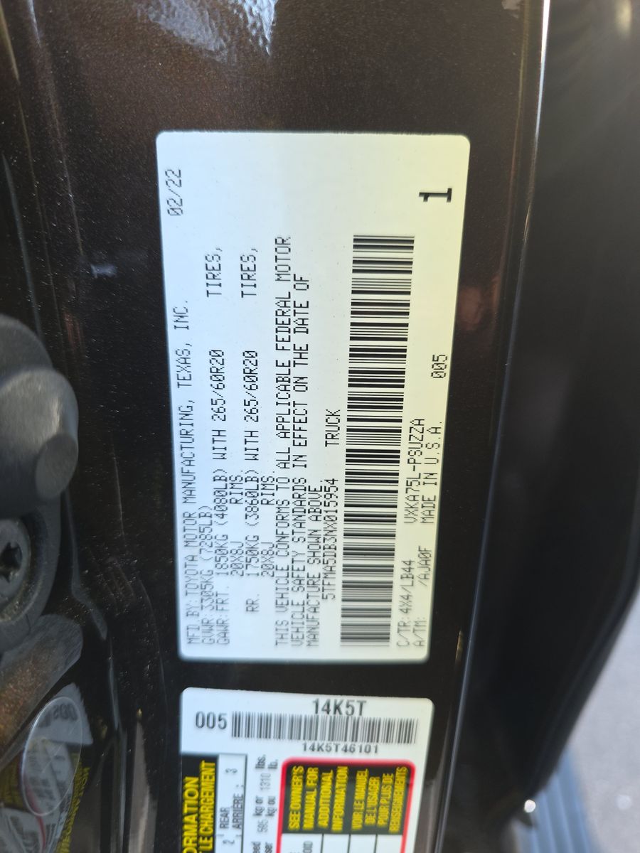 2022 Toyota Tundra 1794 Edition AWD