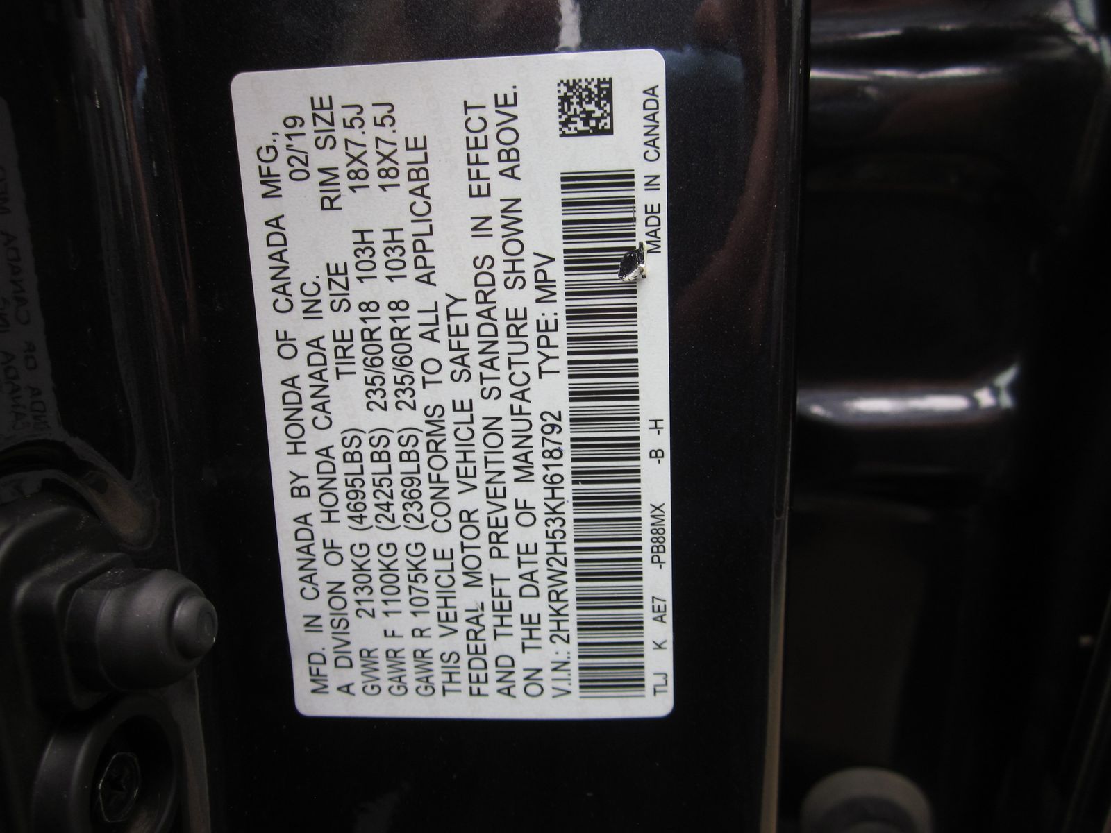 2019 Honda CR-V EX AWD