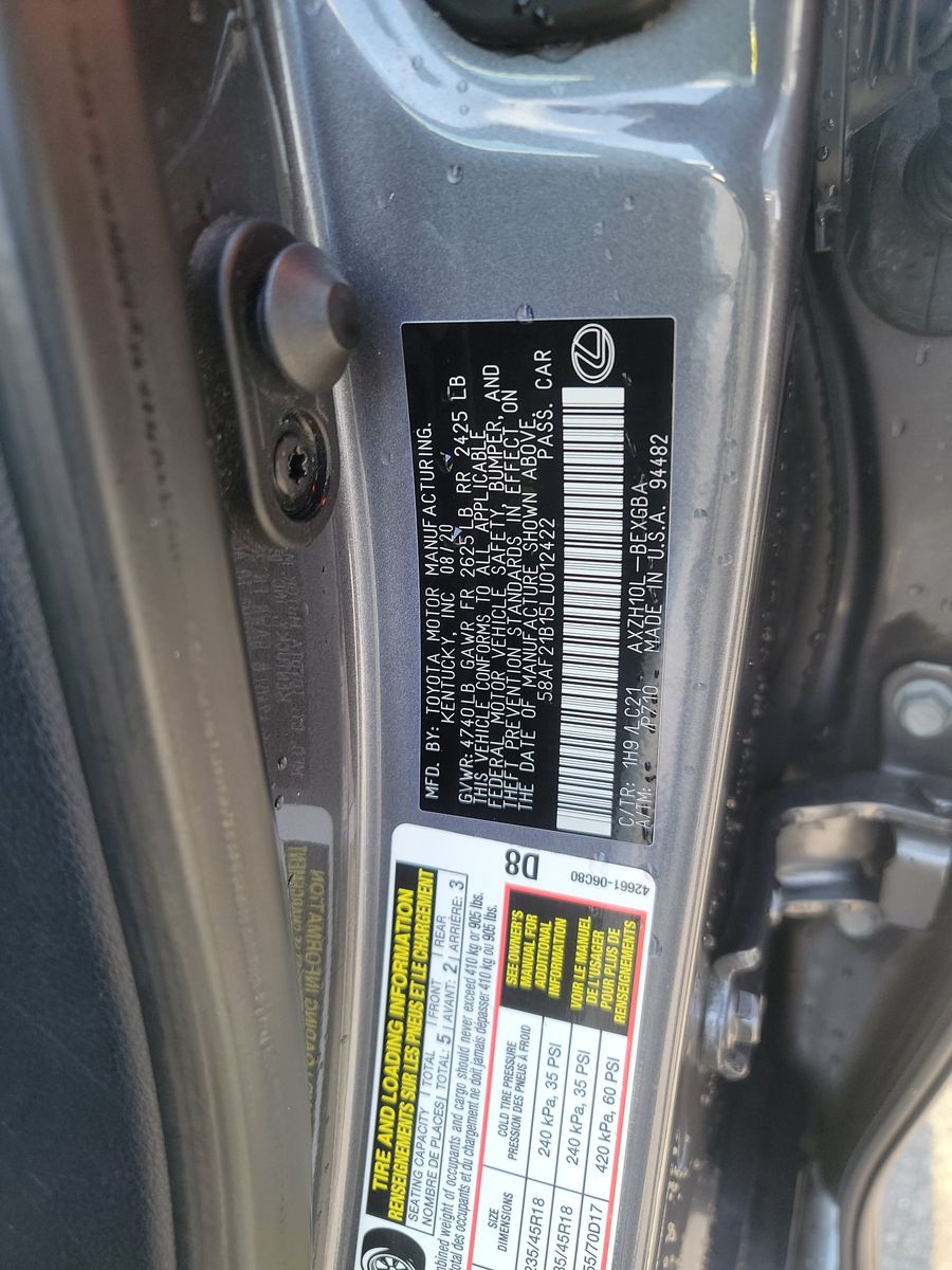 2020 Lexus ES ES 300h Ultra Luxury FWD