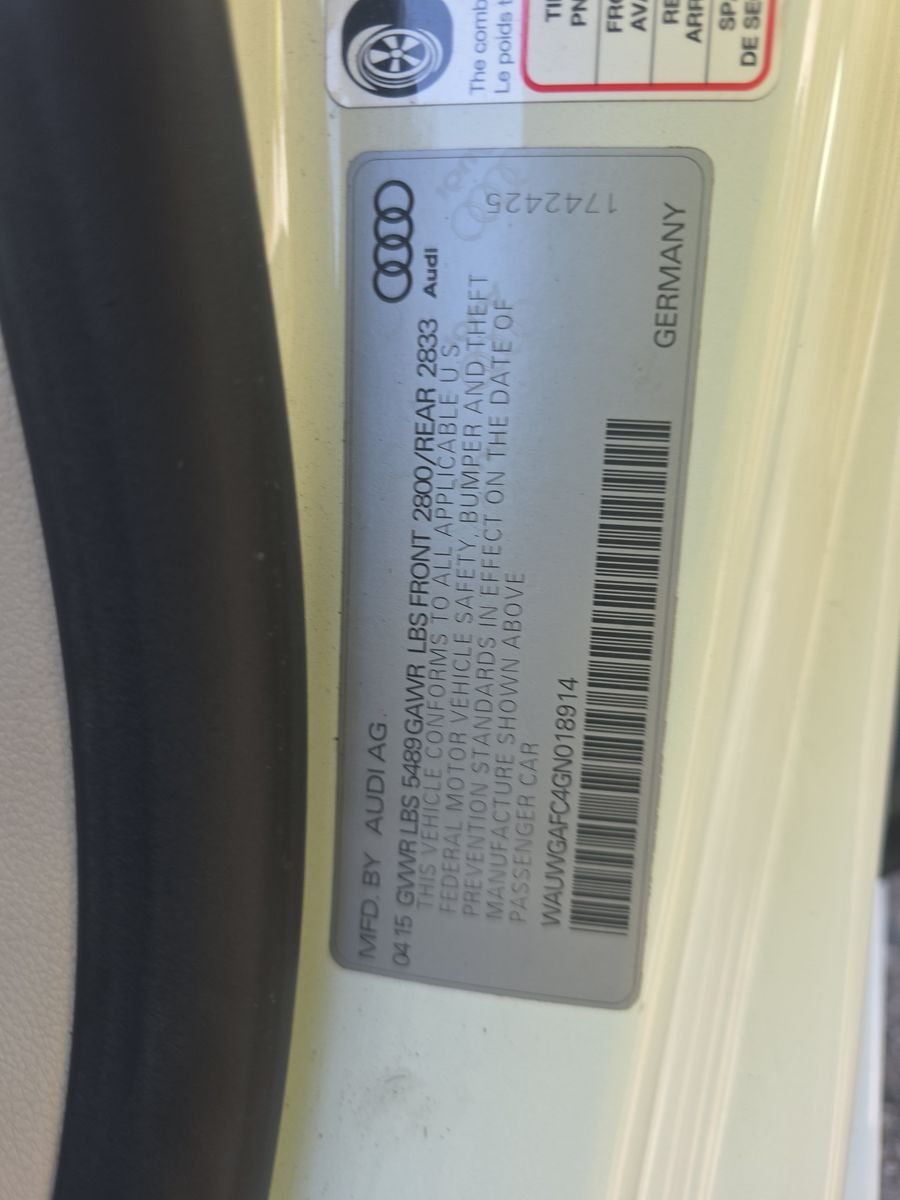 2016 Audi A7 3.0T Premium Plus AWD