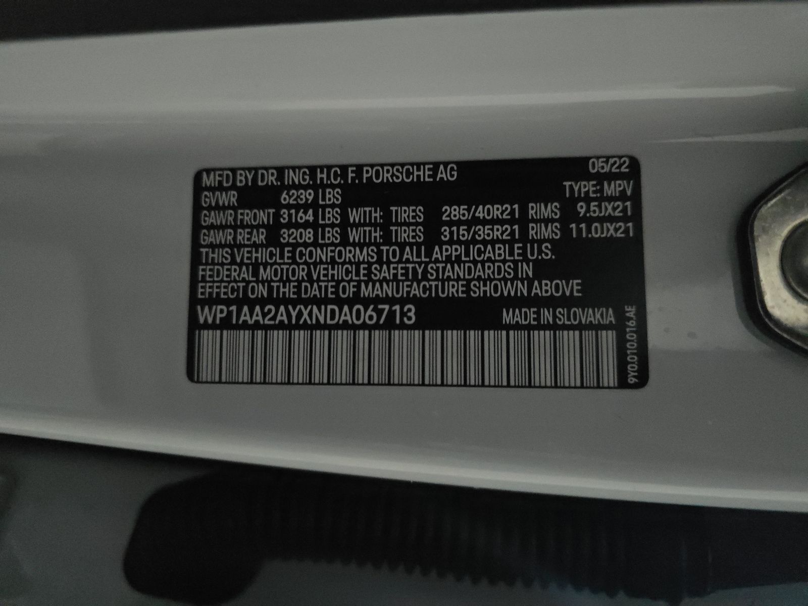 2022 Porsche Cayenne Platinum Edition AWD