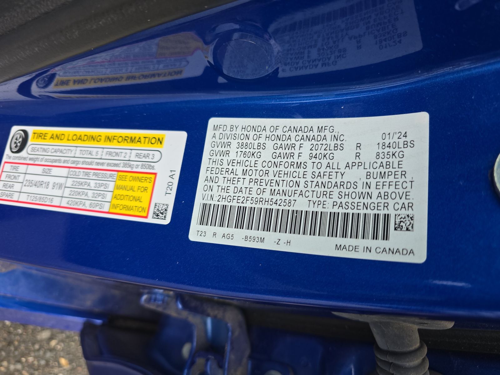 2024 Honda Civic Sport FWD