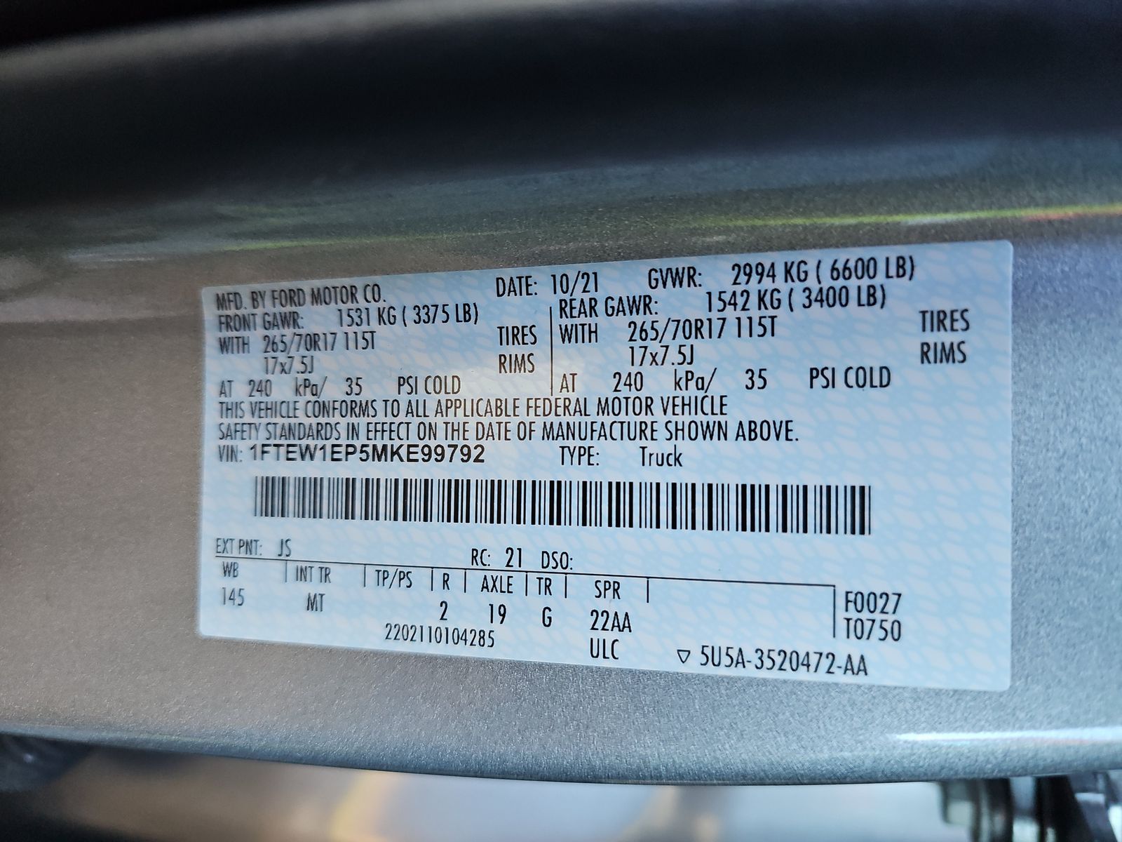 2021 Ford F-150 XLT AWD