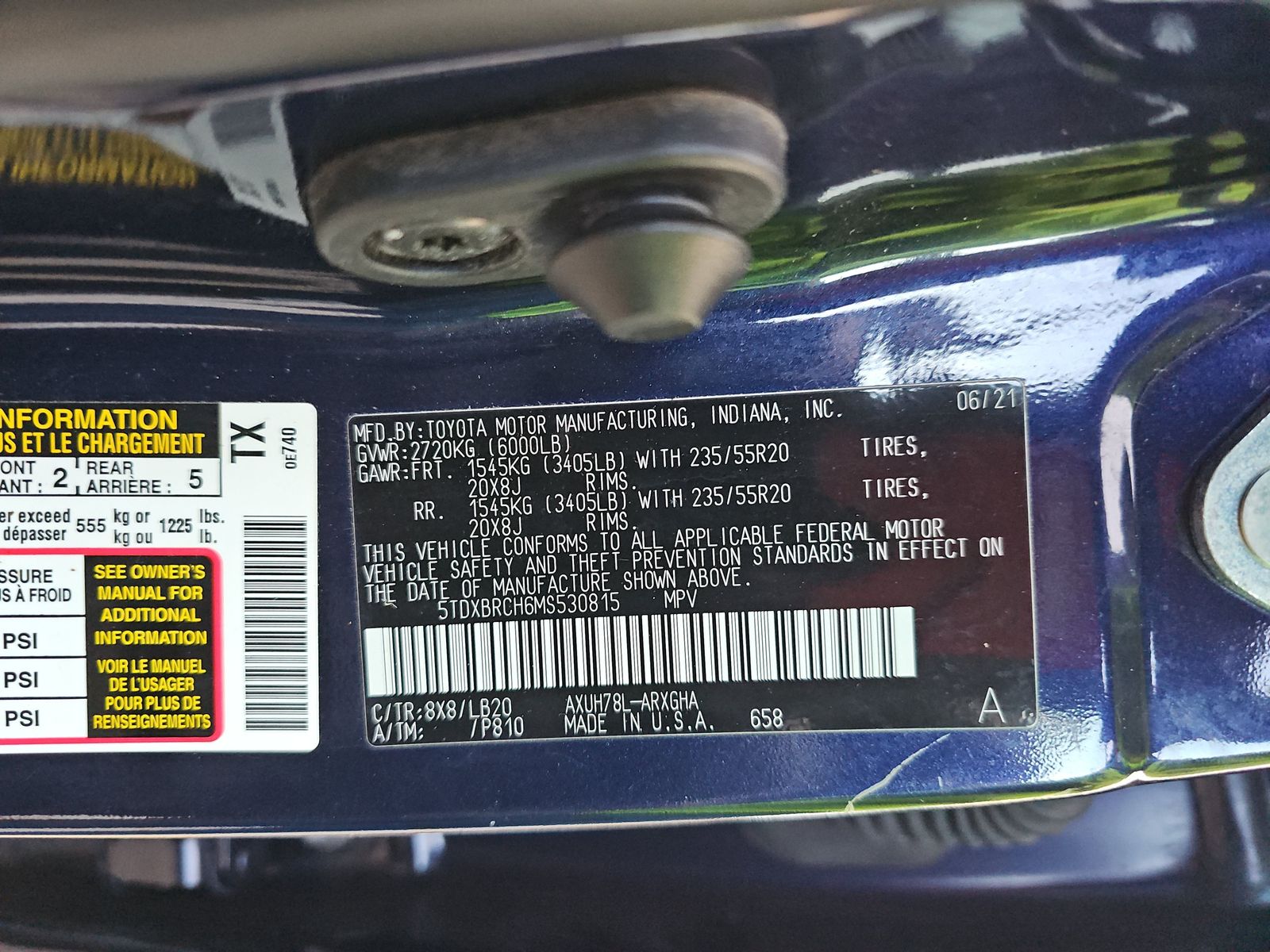 2021 Toyota Highlander Hybrid Limited AWD