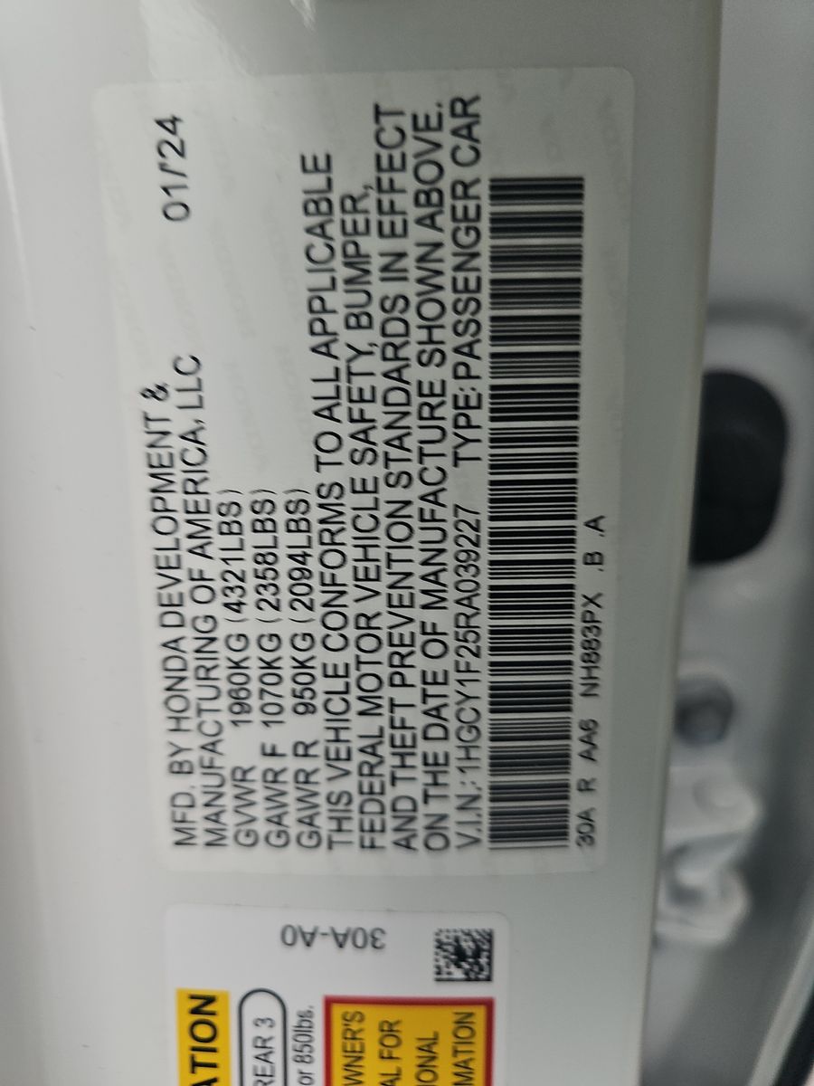 2024 Honda Accord LX FWD