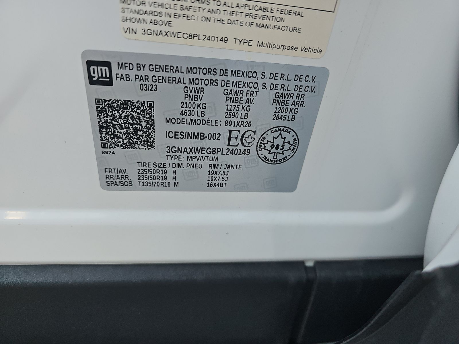 2023 Chevrolet Equinox RS AWD