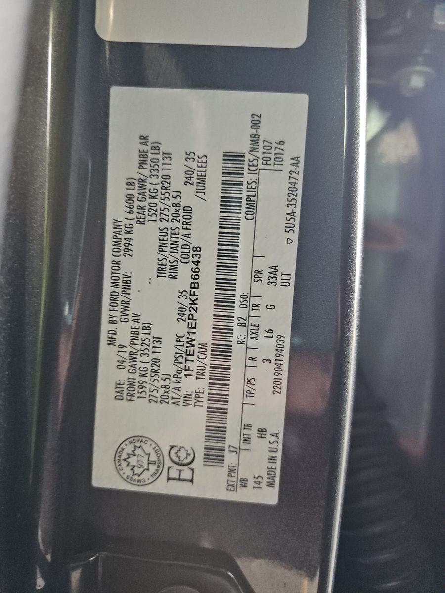 2019 Ford F-150 Lariat AWD