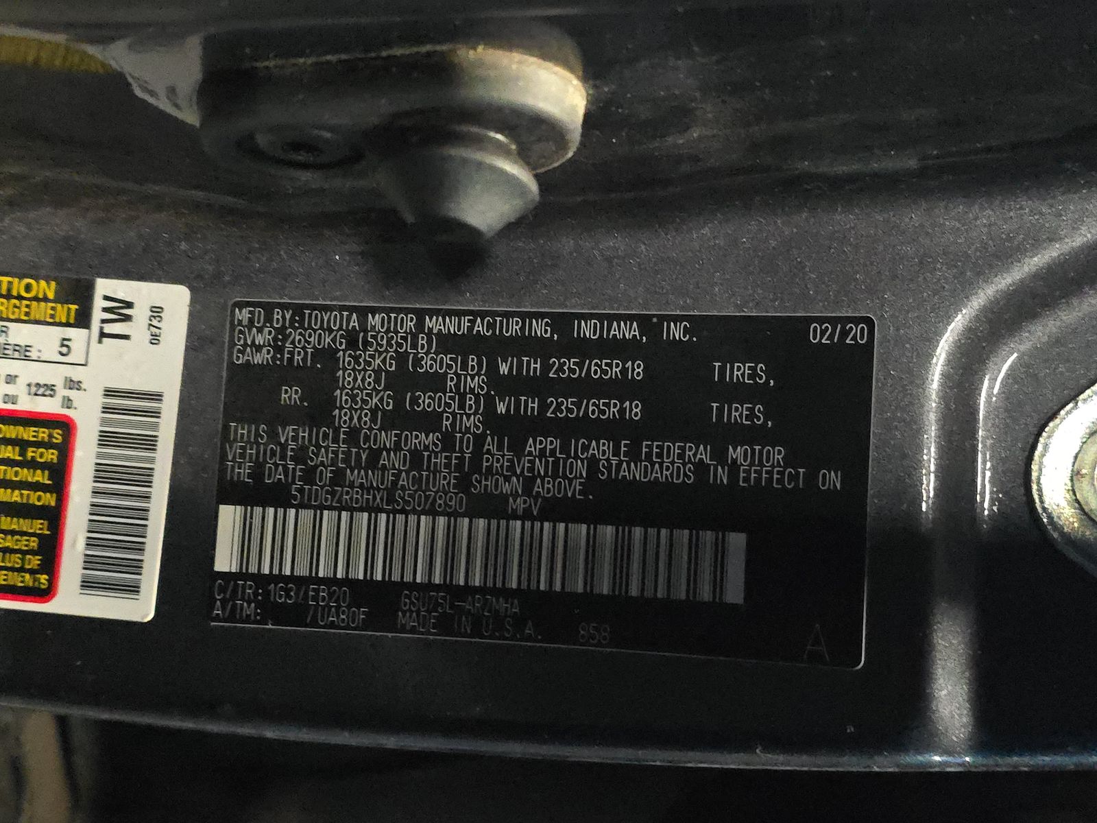 2020 Toyota Highlander XLE AWD