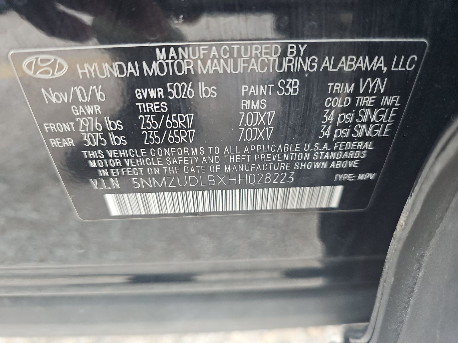 2017 Hyundai Santa Fe Sport Base AWD