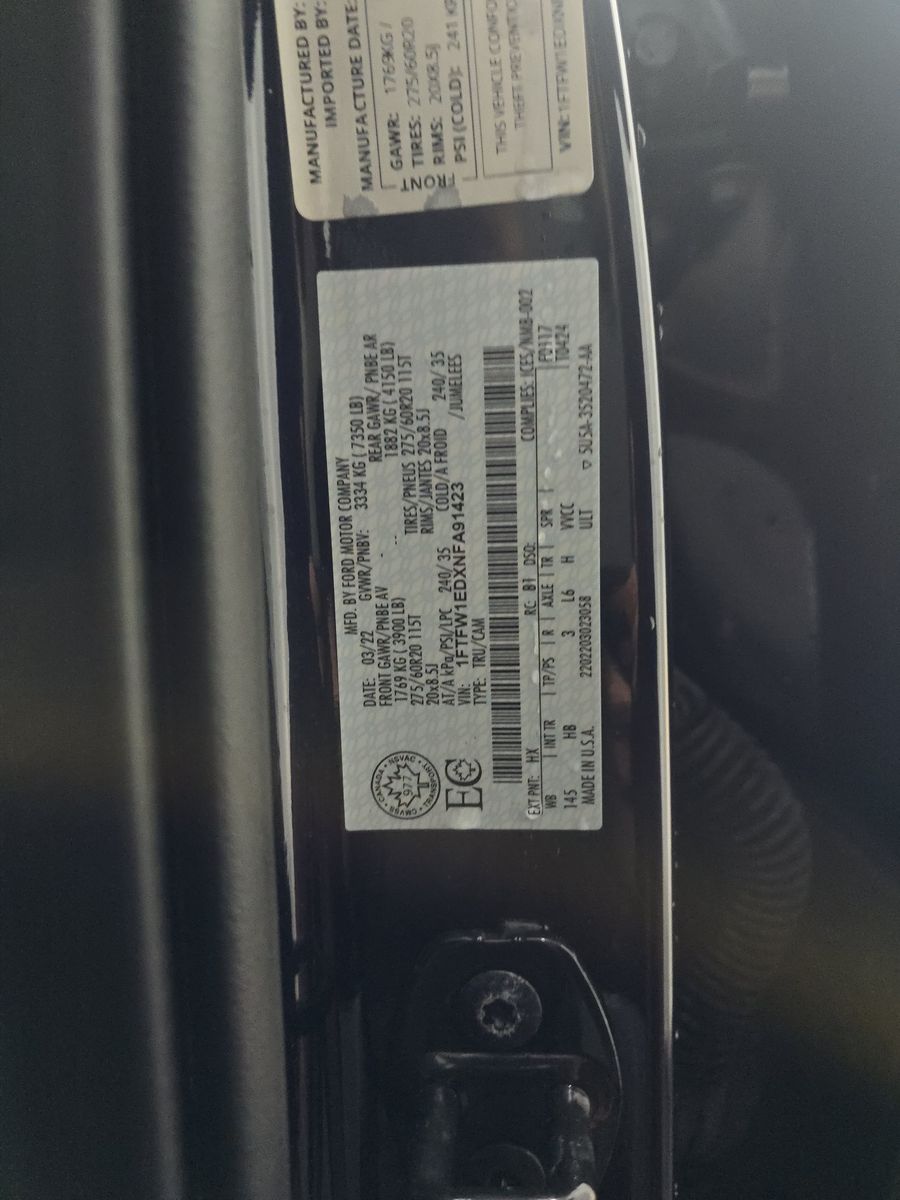 2022 Ford F-150 Hybrid Lariat AWD