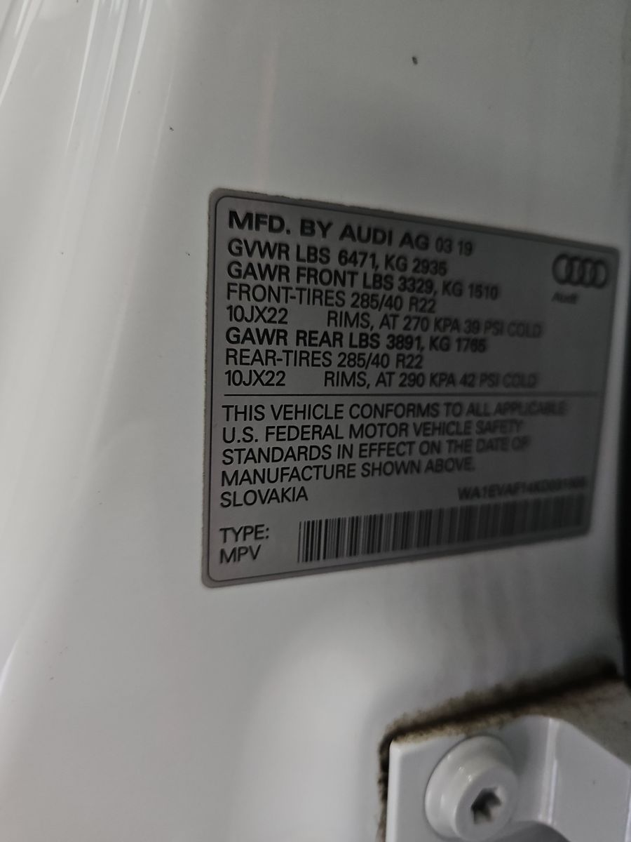 2019 Audi Q8 Premium Plus AWD