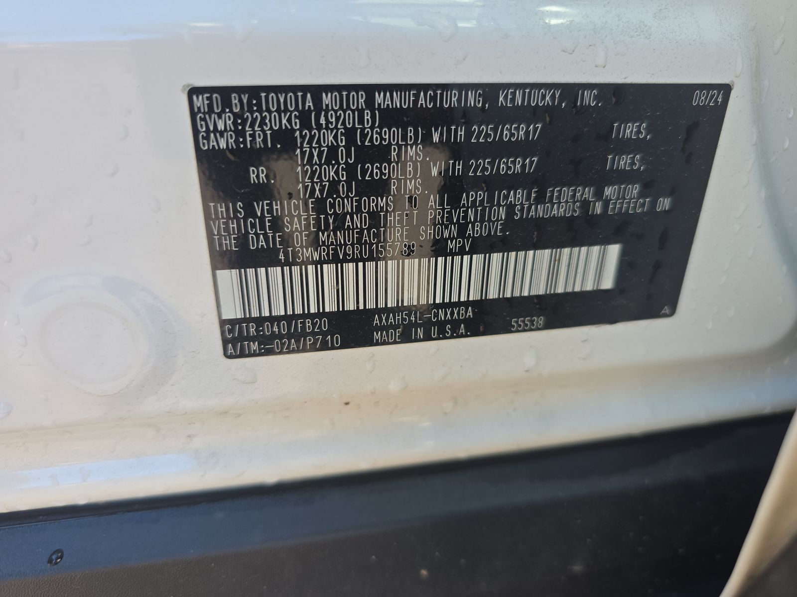 2024 Toyota RAV4 Hybrid LE AWD