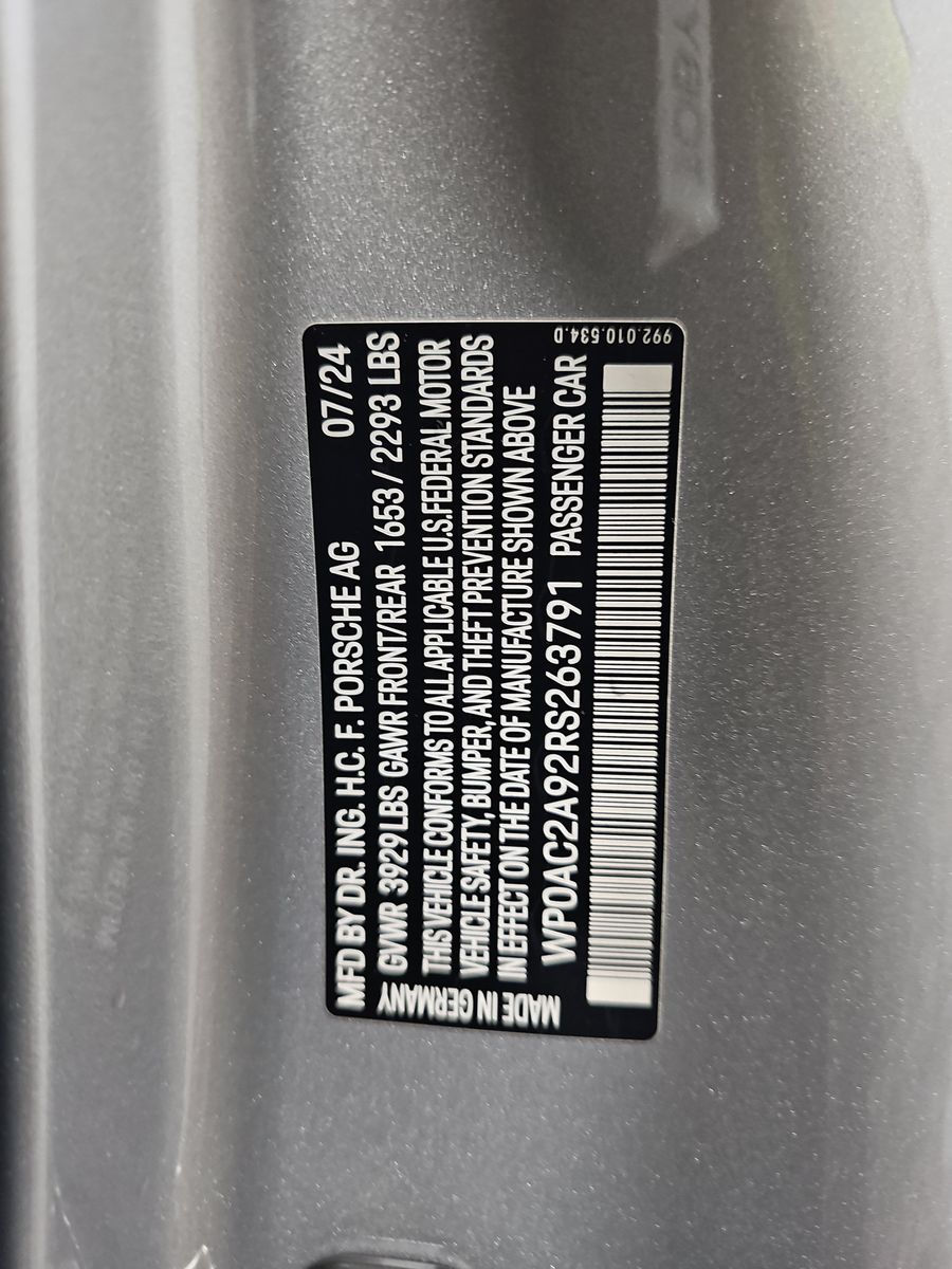 2024 Porsche 911 GT3 RWD