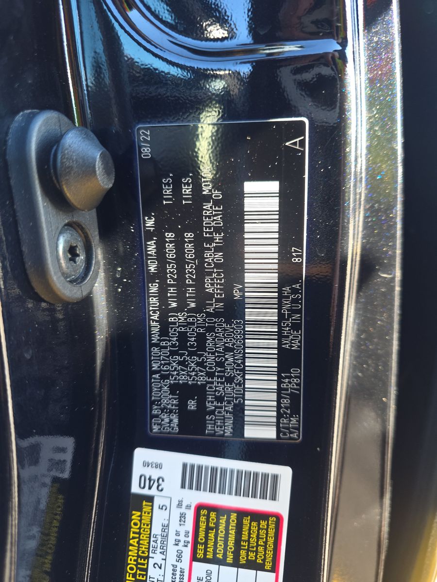 2022 Toyota Sienna Platinum AWD