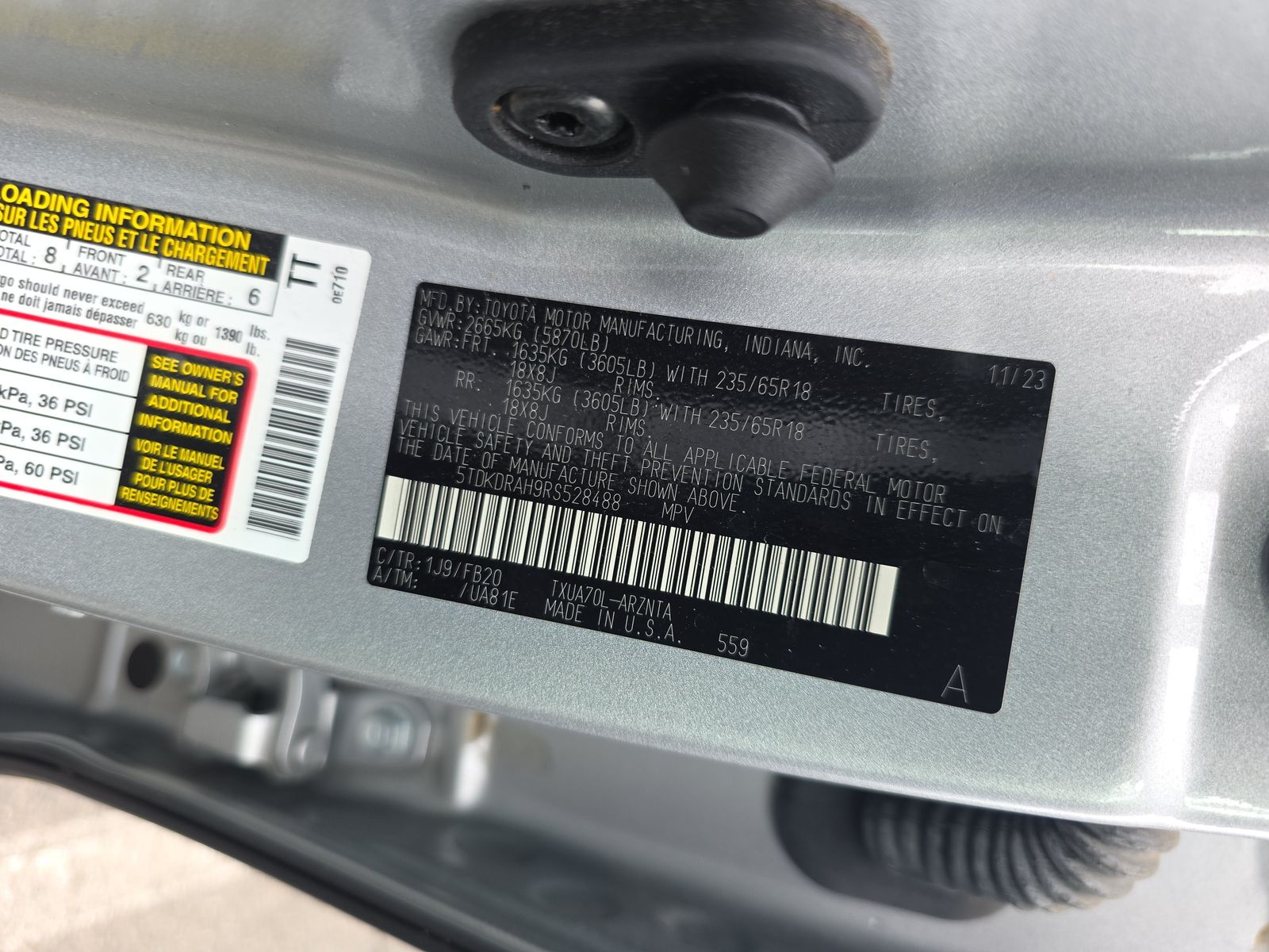 2024 Toyota Highlander LE FWD