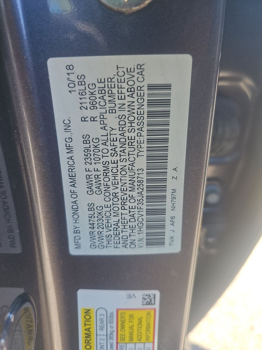 2018 Honda Accord Sport FWD