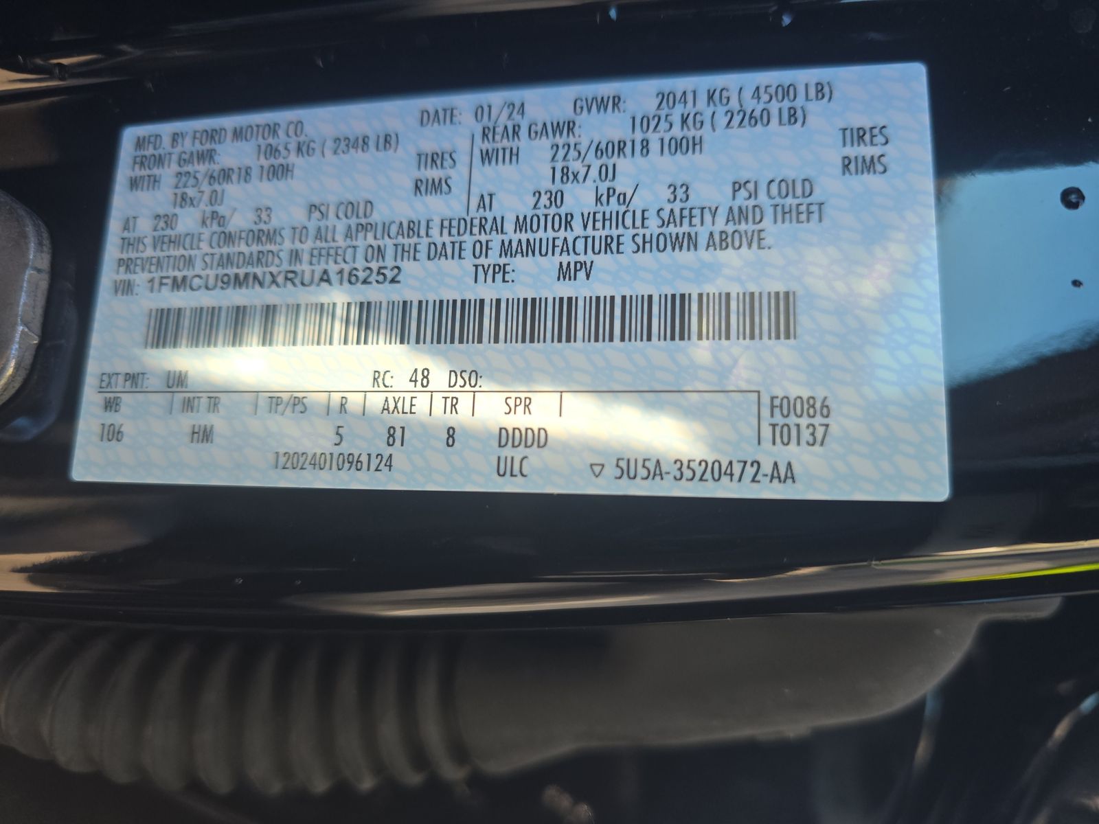 2024 Ford Escape ST-Line AWD