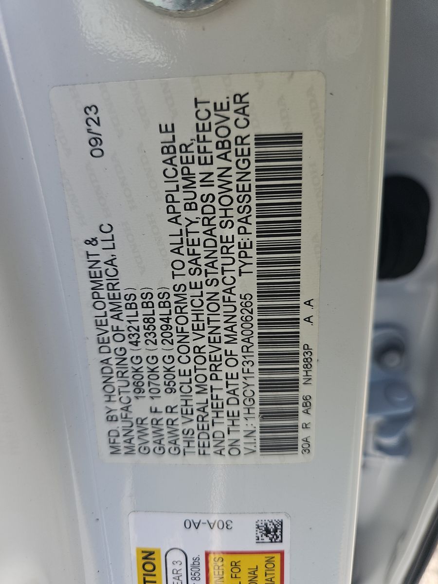 2024 Honda Accord EX FWD