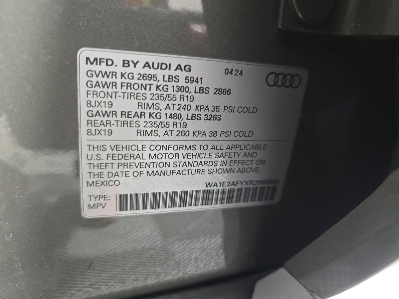 2024 Audi Q5 e Plug-In Hybrid S line Premium Plus AWD