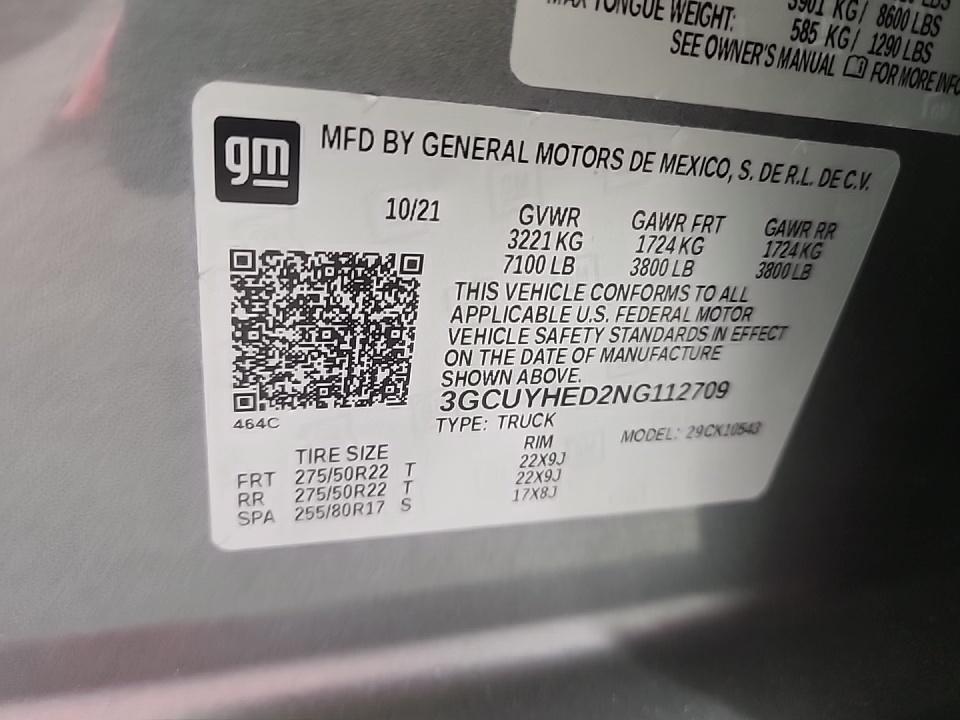 2022 Chevrolet Silverado 1500 High Country AWD