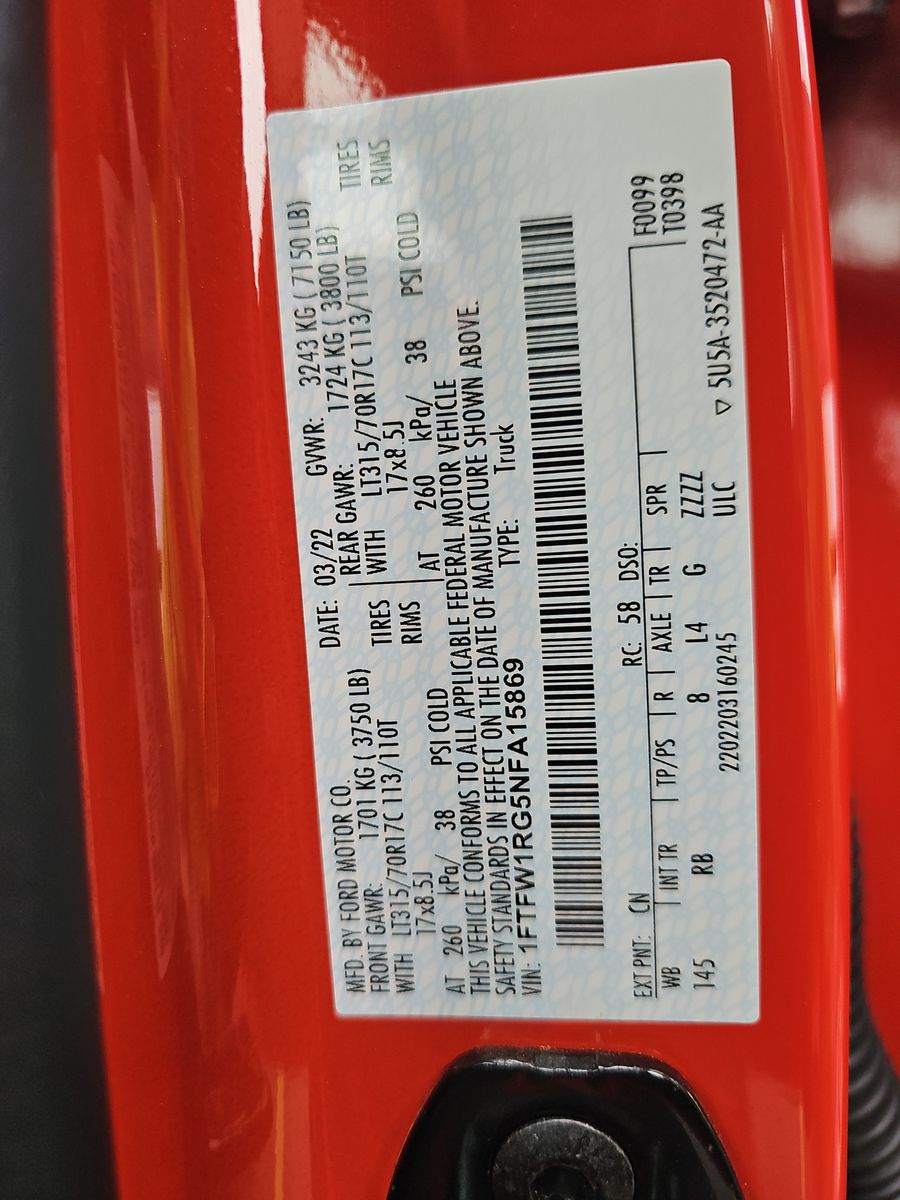 2022 Ford F-150 Raptor AWD