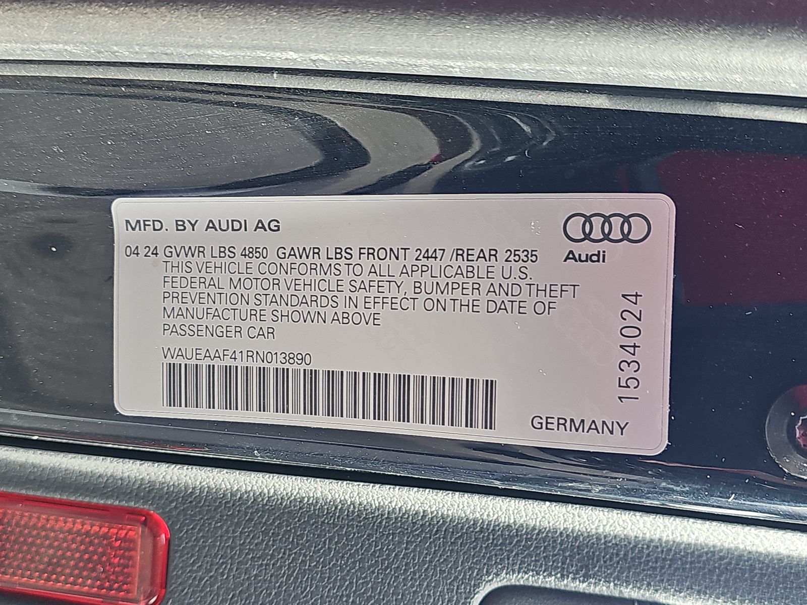 2024 Audi A4 S line Premium Plus AWD