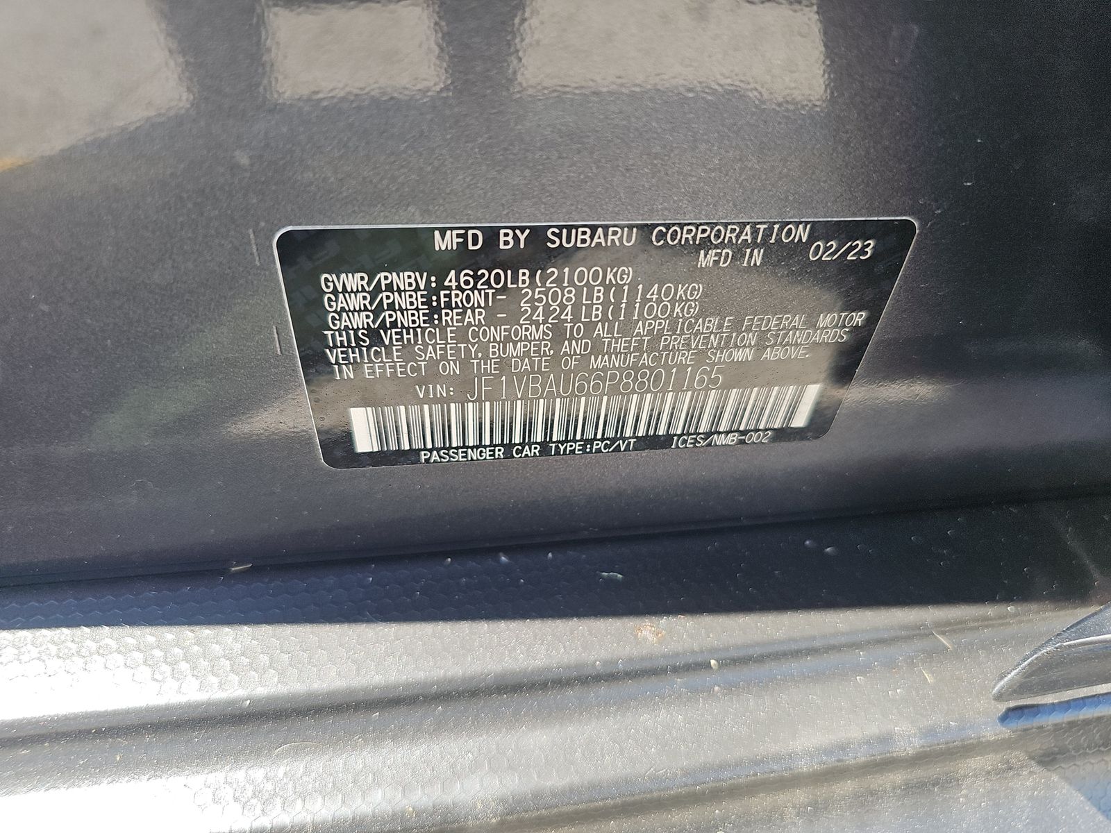 2023 Subaru WRX GT AWD