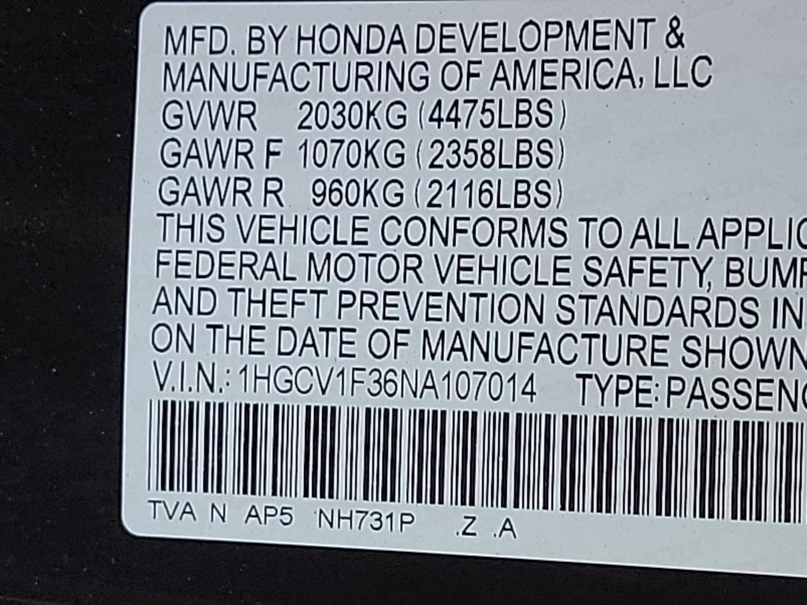 2022 Honda Accord Sport FWD