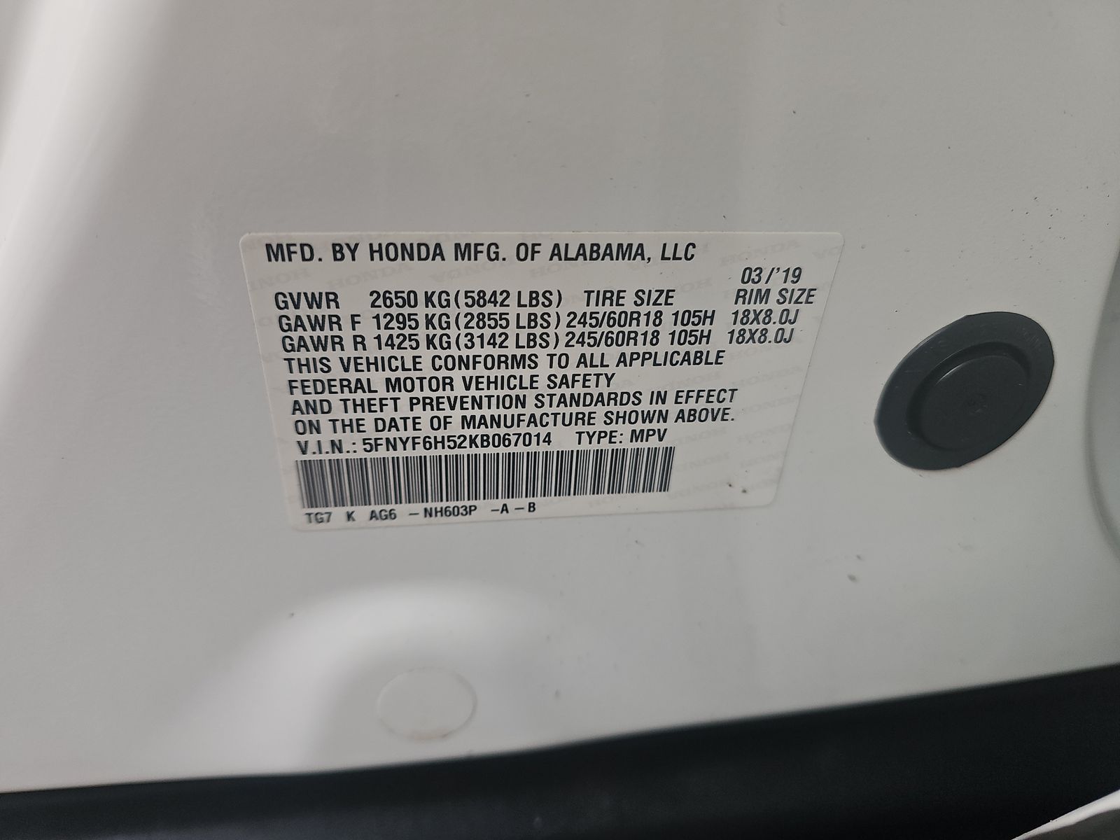 2019 Honda Pilot EX-L AWD