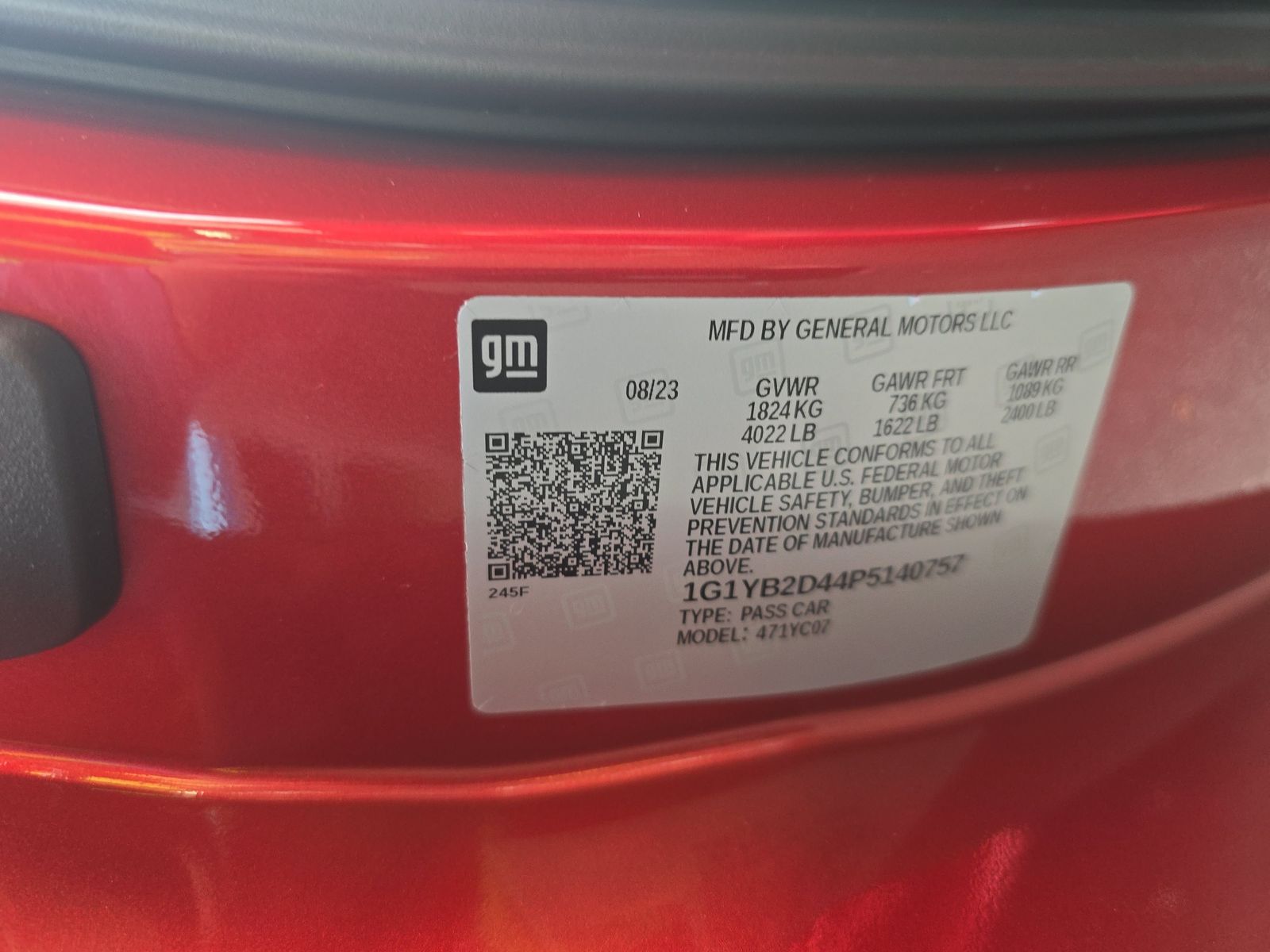 2023 Chevrolet Corvette Stingray RWD