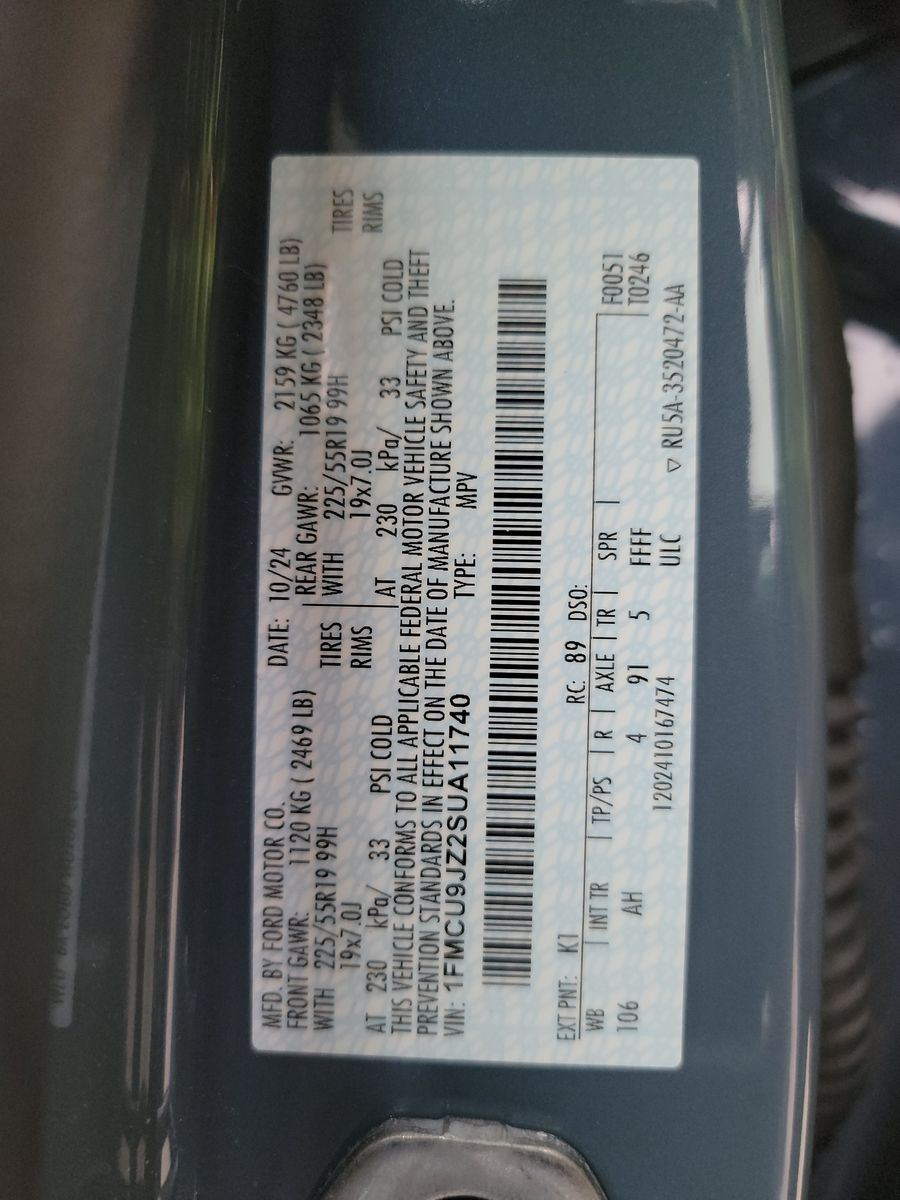 2025 Ford Escape Hybrid Platinum AWD