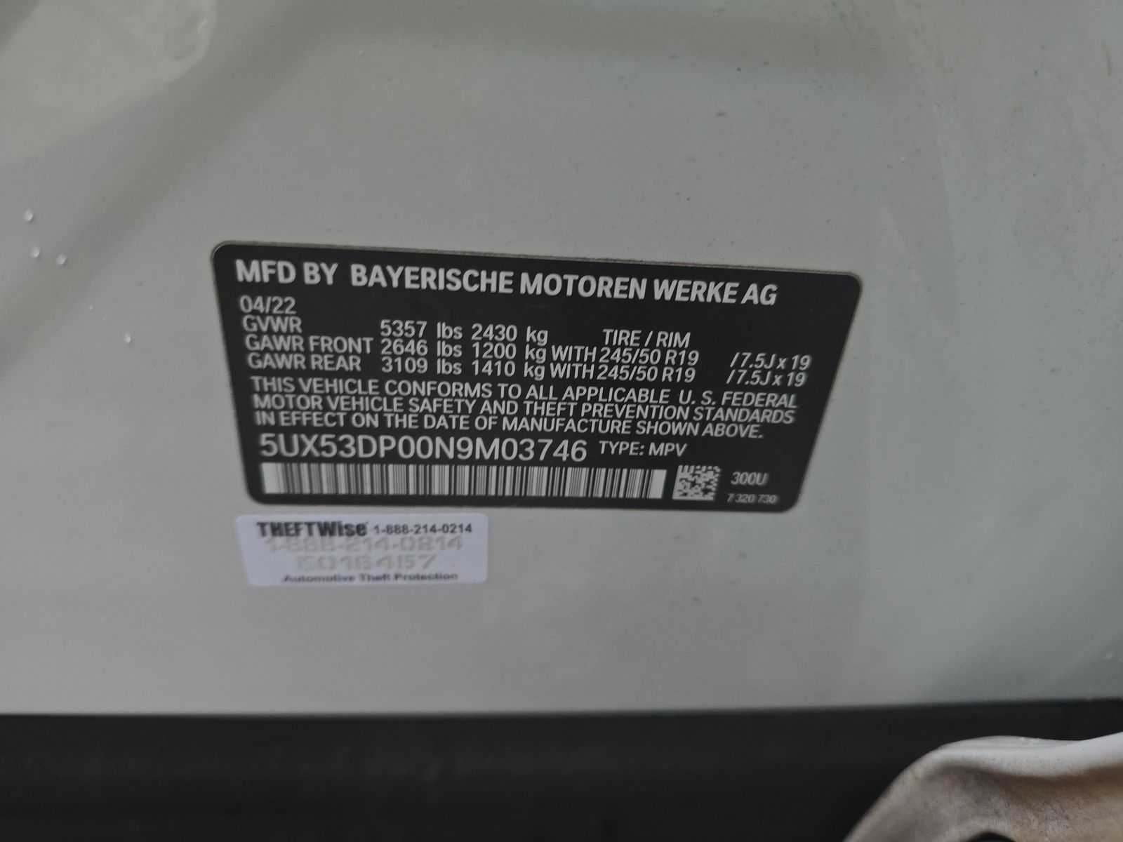 2022 BMW X3 xDrive30i AWD