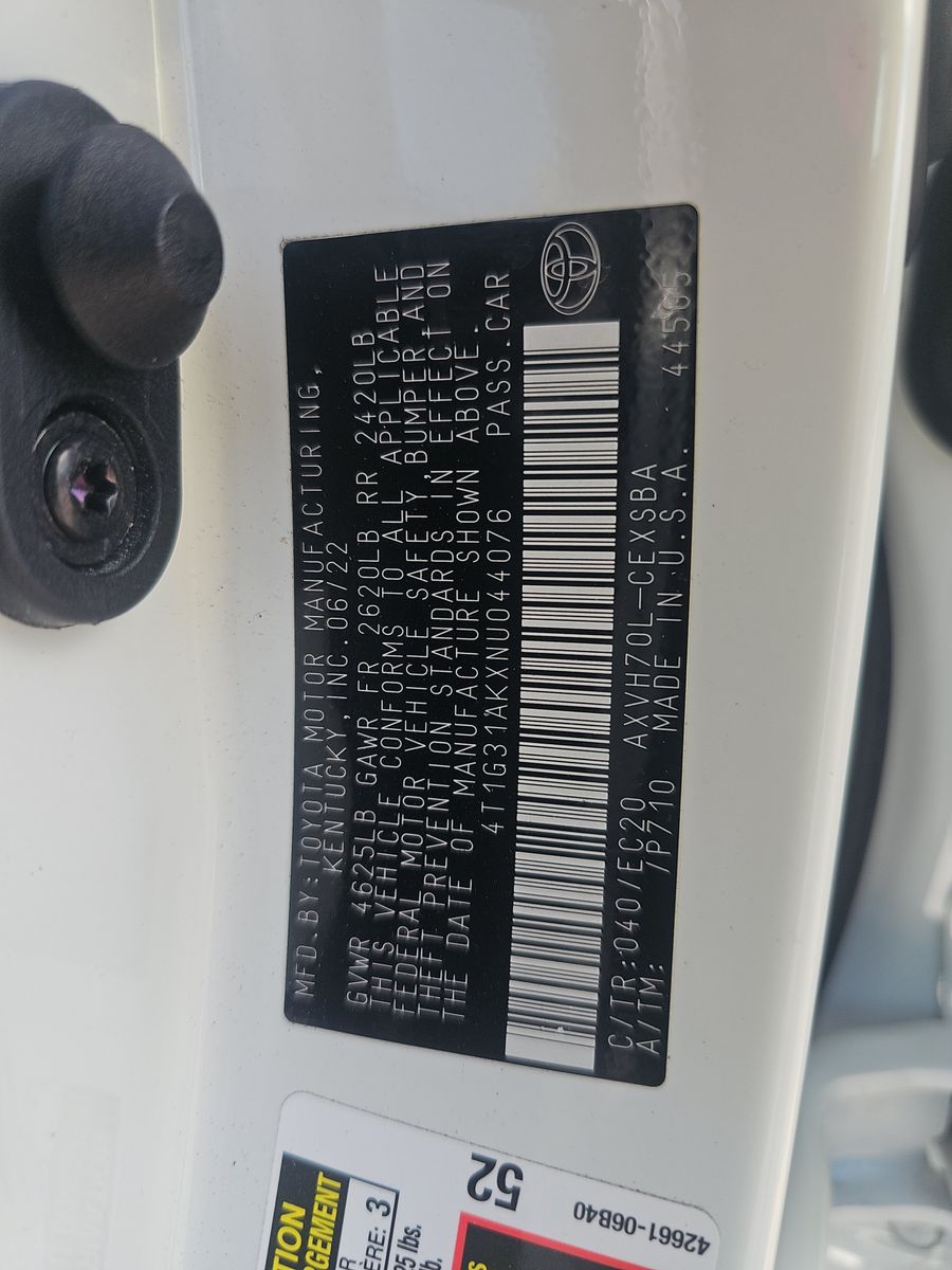 2022 Toyota Camry Hybrid Nightshade FWD