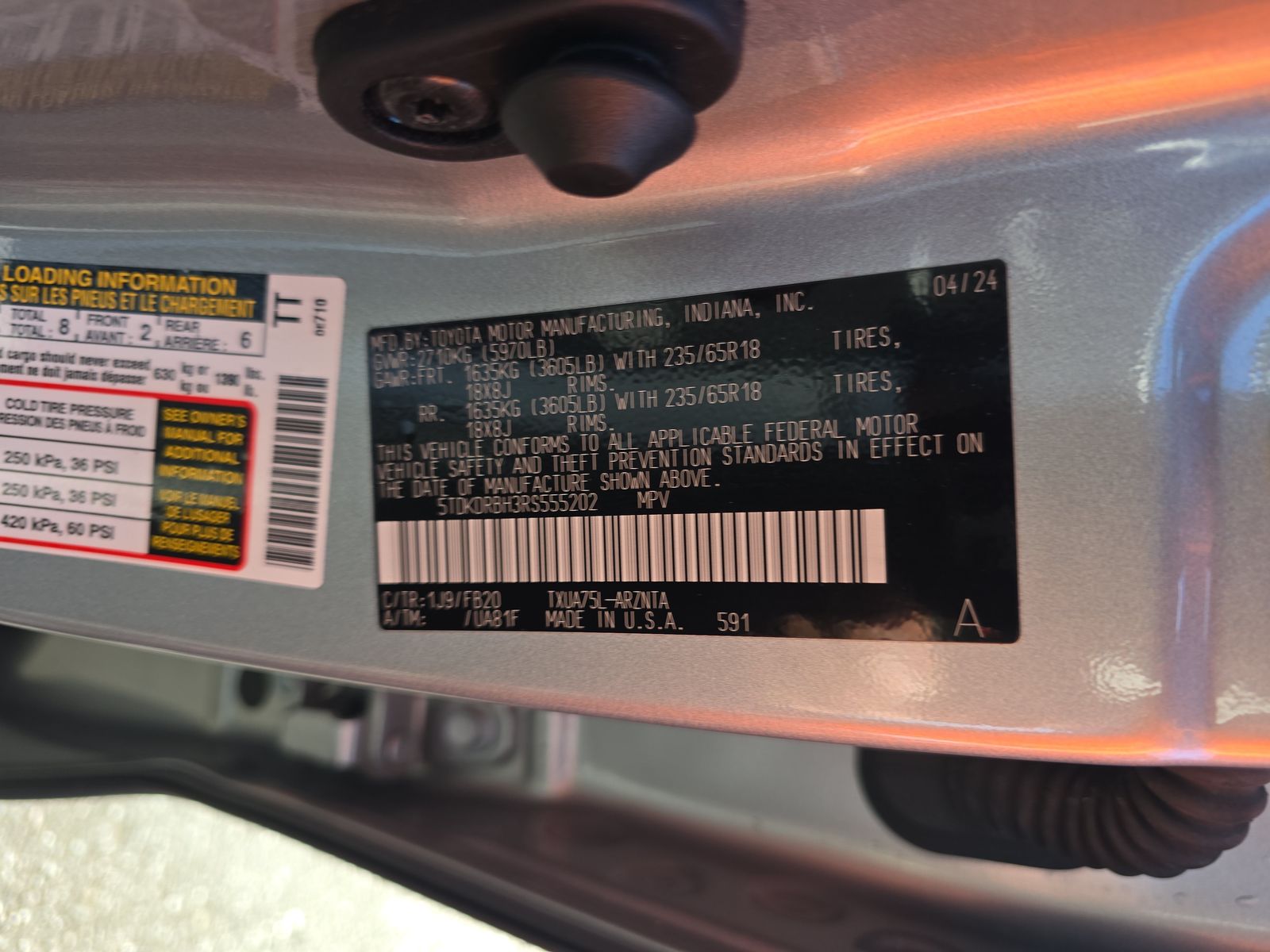 2024 Toyota Highlander LE AWD