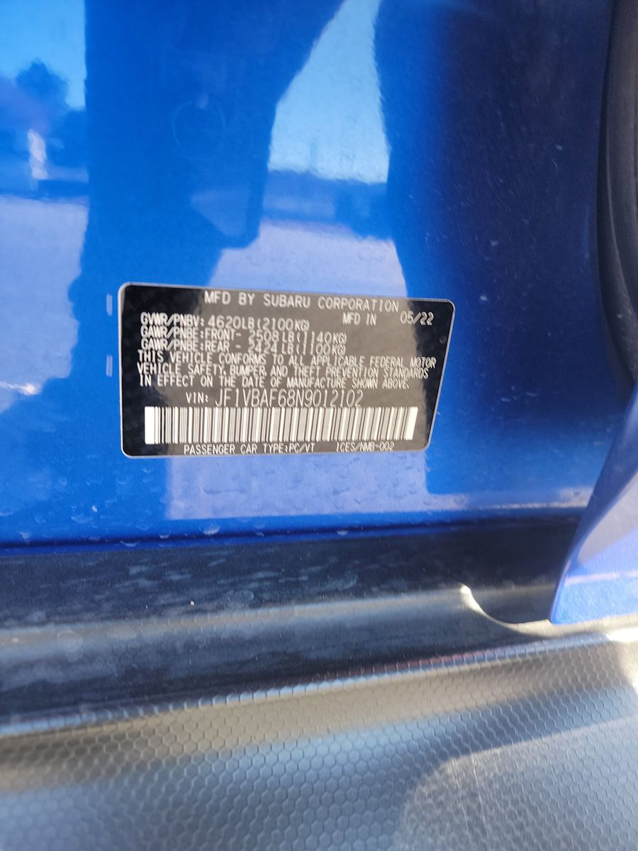 2022 Subaru WRX Premium AWD