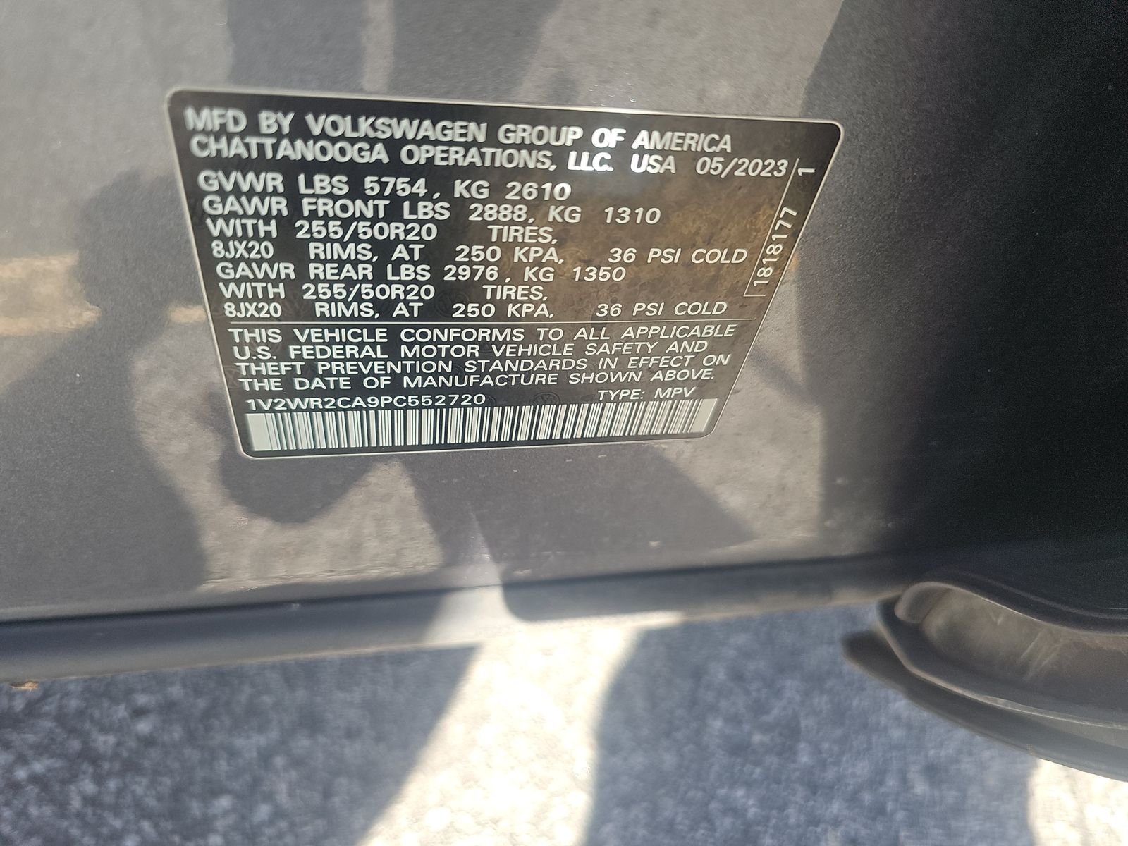 2023 Volkswagen Atlas 3.6L SE FWD