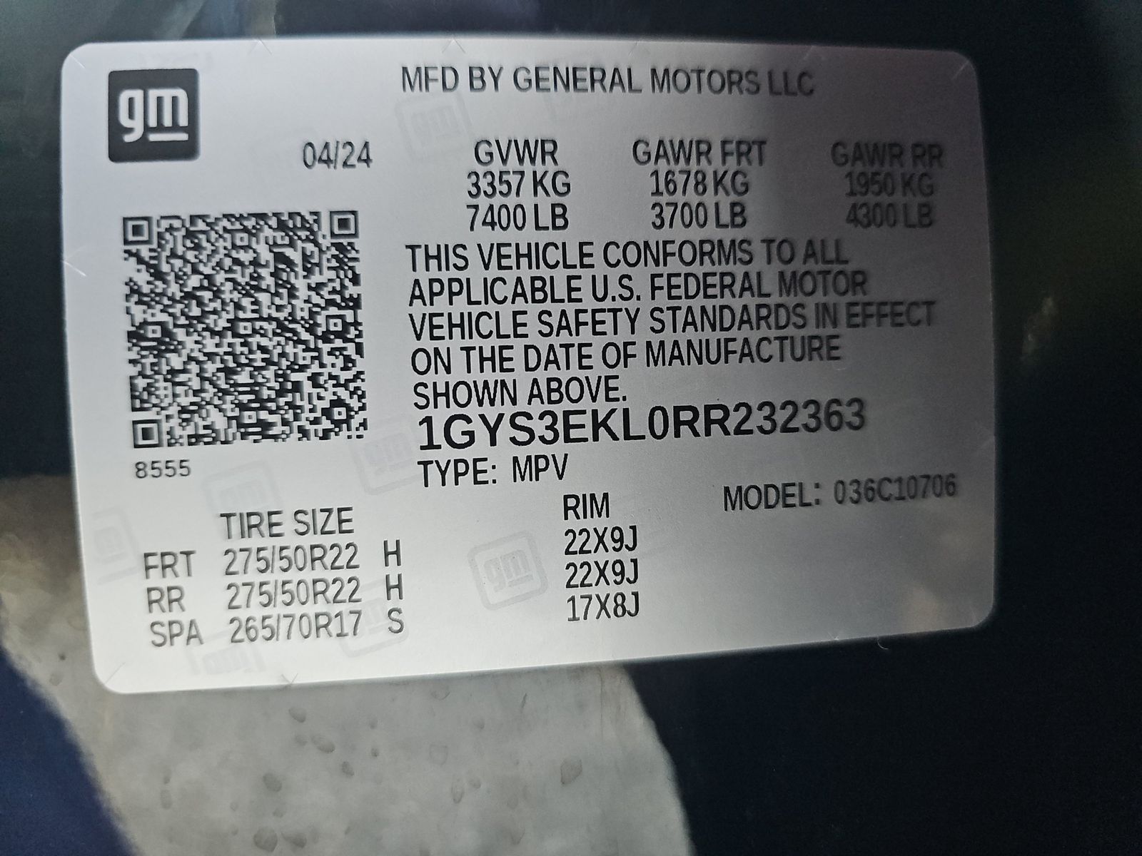 2024 Cadillac Escalade Sport RWD