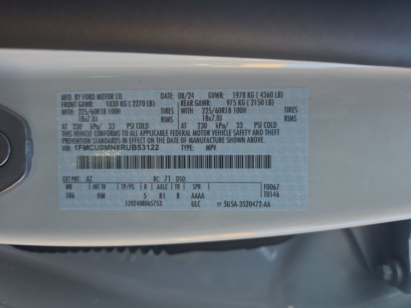 2024 Ford Escape ST-Line FWD