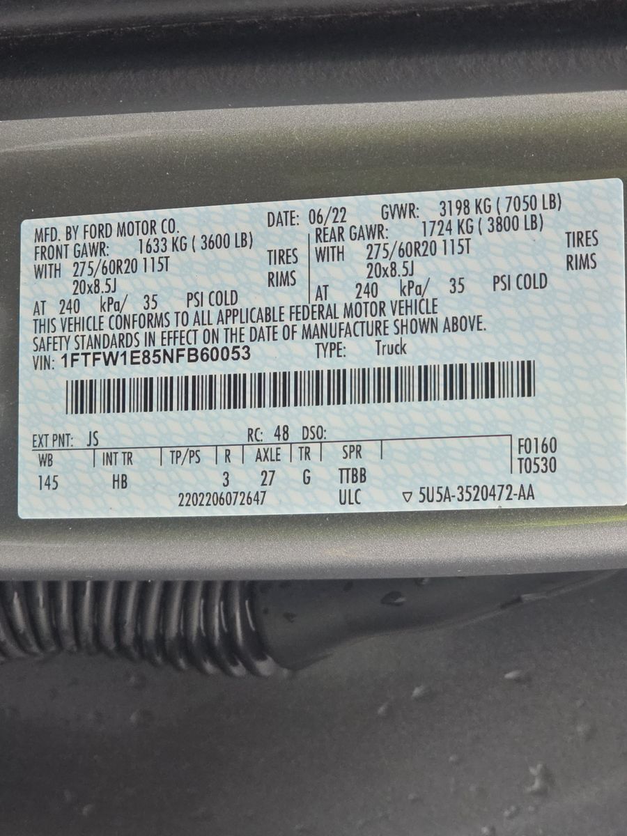 2022 Ford F-150 Lariat AWD