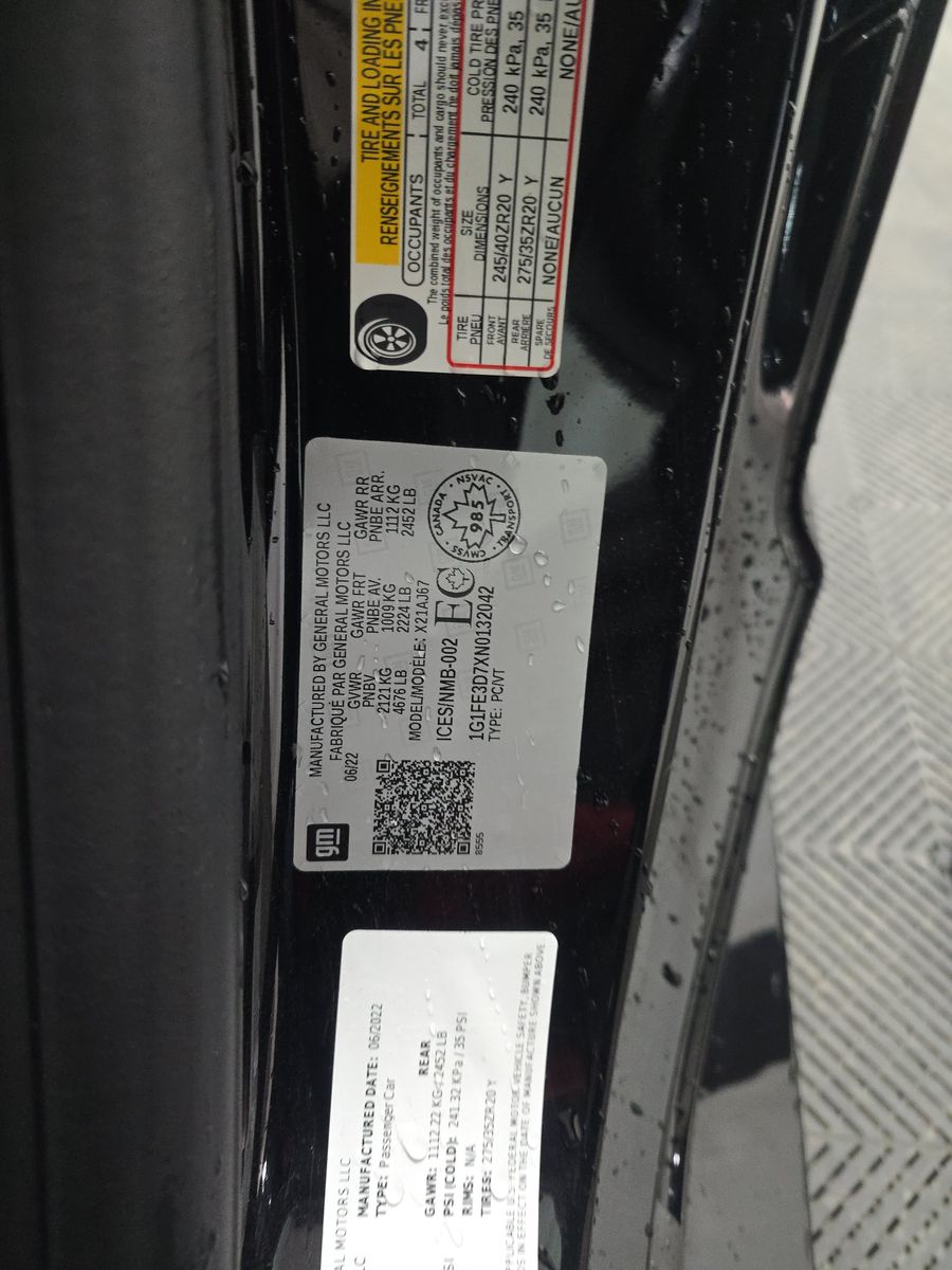 2022 Chevrolet Camaro 1SS RWD