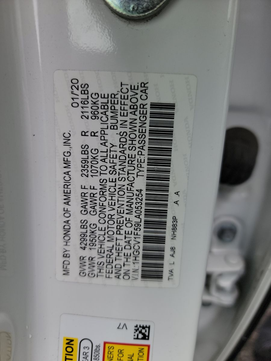 2020 Honda Accord EX-L FWD