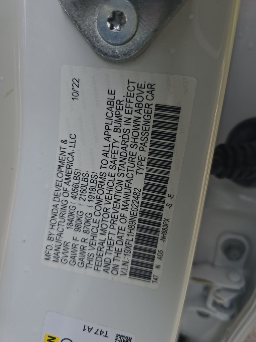 2022 Honda Civic Sport Touring FWD