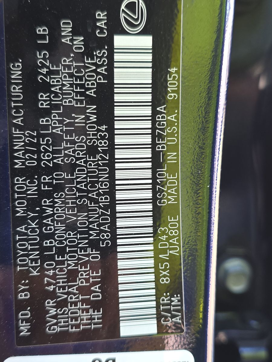 2022 Lexus ES ES 350 FWD