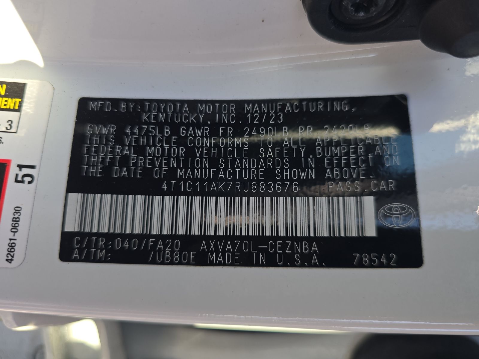 2024 Toyota Camry LE FWD