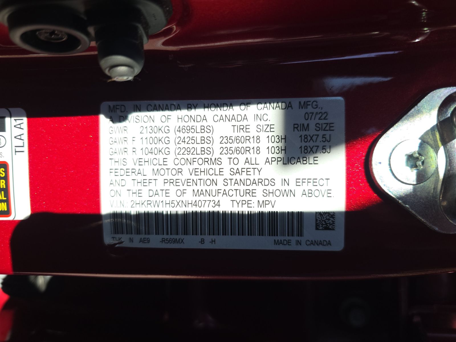 2022 Honda CR-V EX FWD